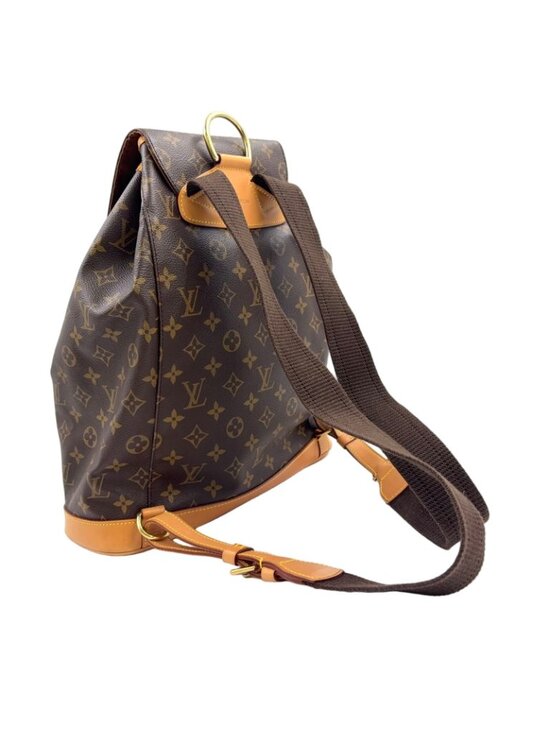 Louis Vuitton Montsouris GM Monogram Leather Brown Light Backpack Gold main image 8